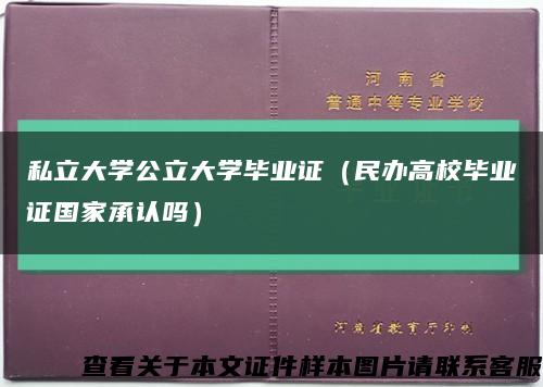 私立大学公立大学毕业证（民办高校毕业证国家承认吗）缩略图