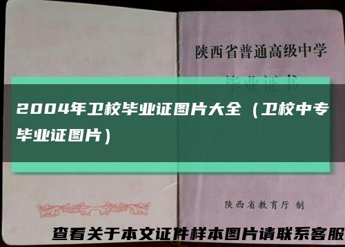 2004年卫校毕业证图片大全（卫校中专毕业证图片）缩略图