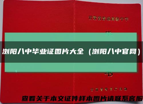 浏阳八中毕业证图片大全（浏阳八中官网）缩略图