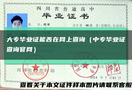 大专毕业证能否在网上查询（中专毕业证查询官网）缩略图