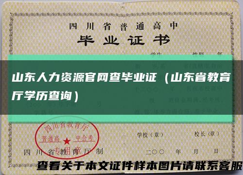 山东人力资源官网查毕业证（山东省教育厅学历查询）缩略图