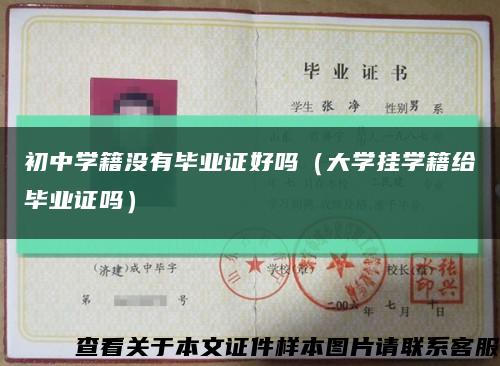 初中学籍没有毕业证好吗（大学挂学籍给毕业证吗）缩略图