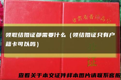 领取结婚证都需要什么（领结婚证只有户籍卡可以吗）缩略图