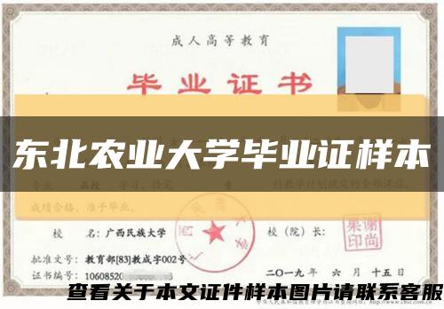 东北农业大学毕业证样本缩略图