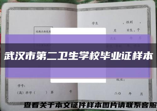 武汉市第二卫生学校毕业证样本缩略图