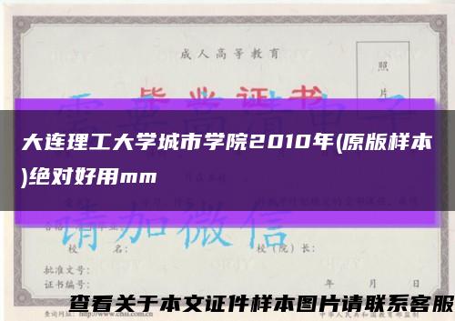 大连理工大学城市学院2010年(原版样本)绝对好用mm缩略图