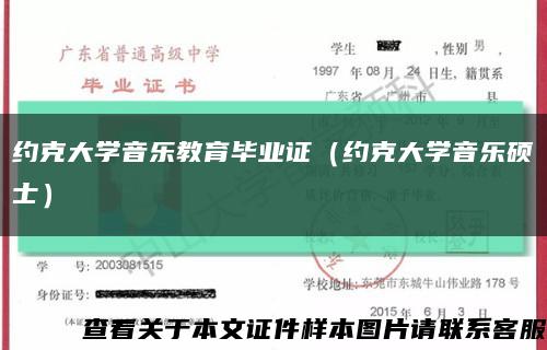 约克大学音乐教育毕业证（约克大学音乐硕士）缩略图