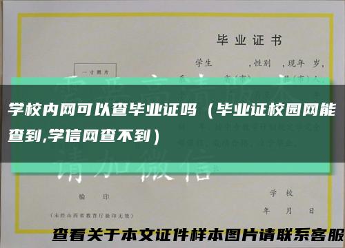 学校内网可以查毕业证吗（毕业证校园网能查到,学信网查不到）缩略图