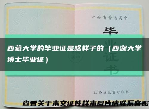 西藏大学的毕业证是啥样子的（西湖大学博士毕业证）缩略图