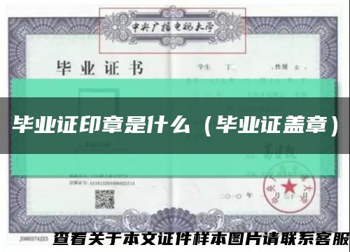 毕业证印章是什么（毕业证盖章）缩略图