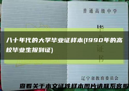 八十年代的大学毕业证样本(1990年的高校毕业生报到证)缩略图