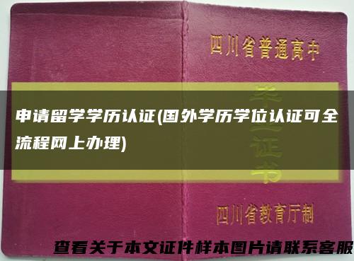 申请留学学历认证(国外学历学位认证可全流程网上办理)缩略图