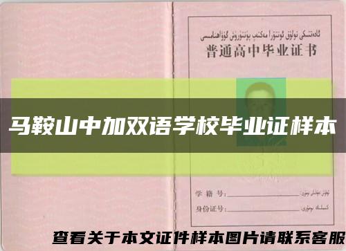 马鞍山中加双语学校毕业证样本缩略图