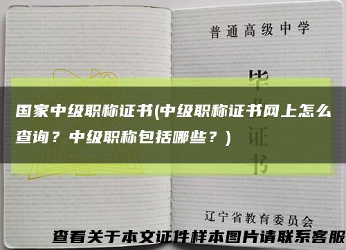 国家中级职称证书(中级职称证书网上怎么查询？中级职称包括哪些？)缩略图