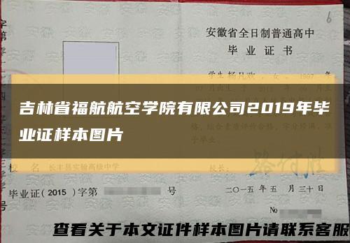 吉林省福航航空学院有限公司2019年毕业证样本图片缩略图