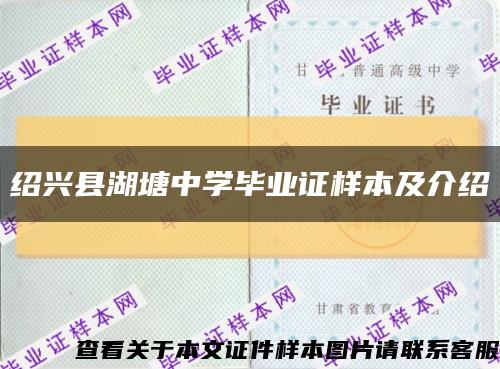 绍兴县湖塘中学毕业证样本及介绍缩略图