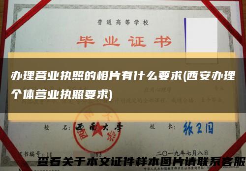 办理营业执照的相片有什么要求(西安办理个体营业执照要求)缩略图