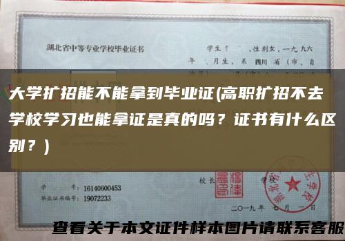 大学扩招能不能拿到毕业证(高职扩招不去学校学习也能拿证是真的吗？证书有什么区别？)缩略图