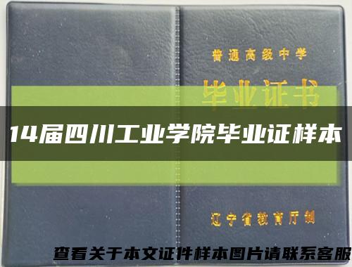 14届四川工业学院毕业证样本缩略图