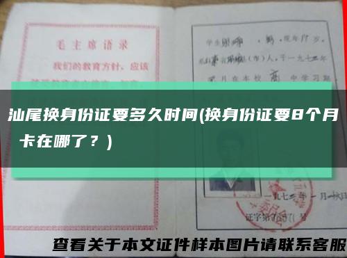 汕尾换身份证要多久时间(换身份证要8个月 卡在哪了？)缩略图