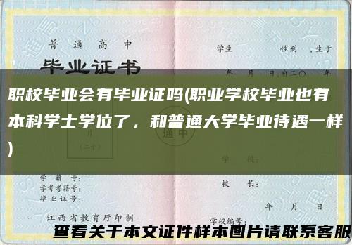 职校毕业会有毕业证吗(职业学校毕业也有本科学士学位了，和普通大学毕业待遇一样)缩略图