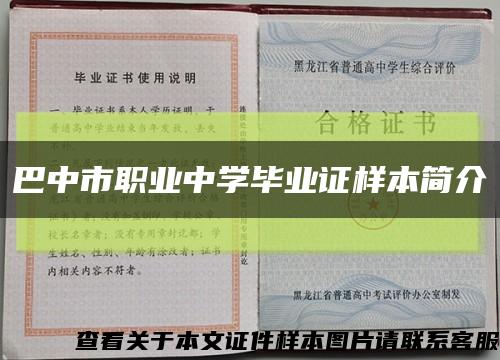 巴中市职业中学毕业证样本简介缩略图