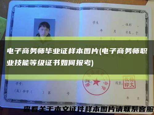 电子商务师毕业证样本图片(电子商务师职业技能等级证书如何报考)缩略图