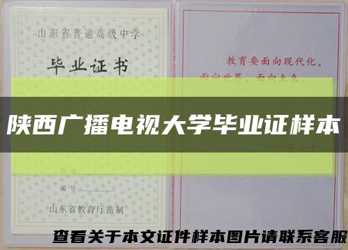 陕西广播电视大学毕业证样本缩略图