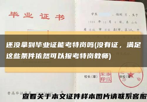 还没拿到毕业证能考特岗吗(没有证，满足这些条件依然可以报考特岗教师)缩略图