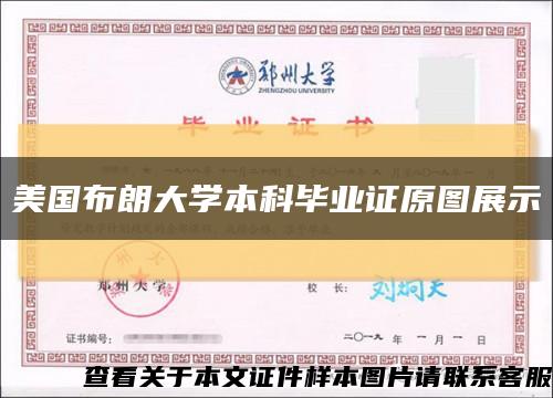 美国布朗大学本科毕业证原图展示缩略图