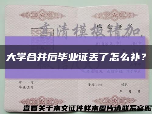 大学合并后毕业证丢了怎么补？缩略图