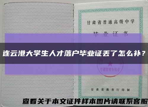 连云港大学生人才落户毕业证丢了怎么补？缩略图