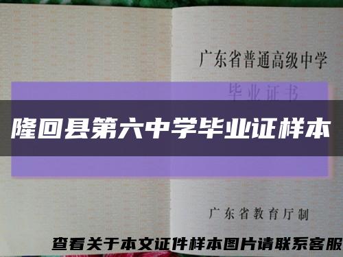 隆回县第六中学毕业证样本缩略图