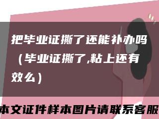 把毕业证撕了还能补办吗（毕业证撕了,粘上还有效么）缩略图