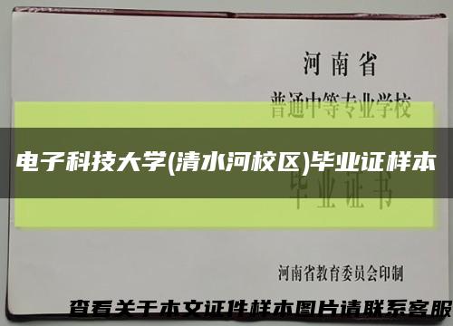 电子科技大学(清水河校区)毕业证样本缩略图