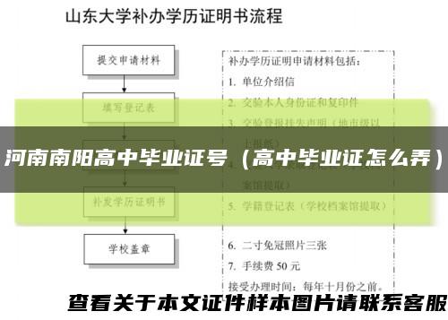 河南南阳高中毕业证号（高中毕业证怎么弄）缩略图