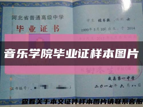 音乐学院毕业证样本图片缩略图