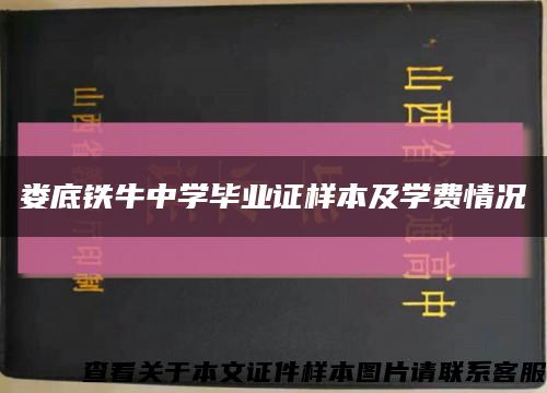 娄底铁牛中学毕业证样本及学费情况缩略图