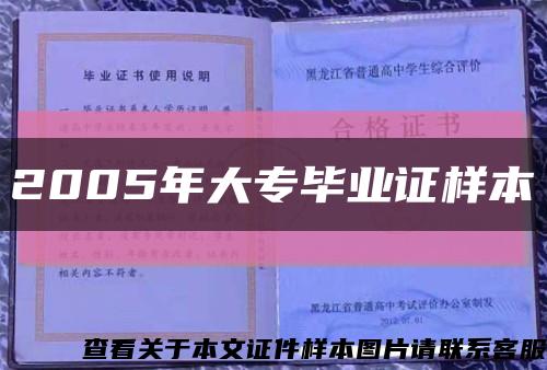 2005年大专毕业证样本缩略图