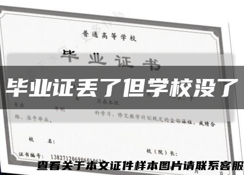 毕业证丢了但学校没了缩略图