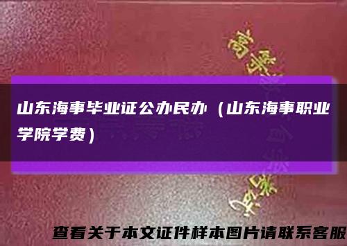 山东海事毕业证公办民办（山东海事职业学院学费）缩略图