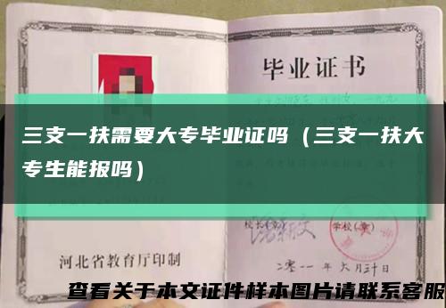 三支一扶需要大专毕业证吗（三支一扶大专生能报吗）缩略图