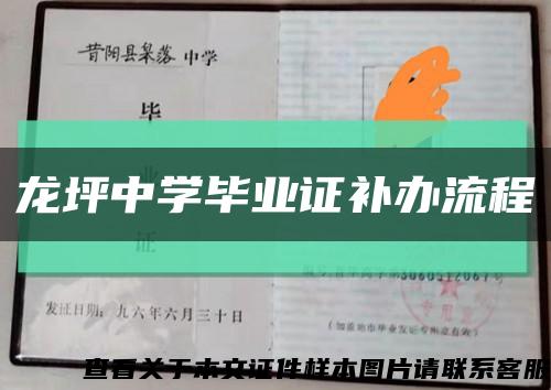 龙坪中学毕业证补办流程缩略图