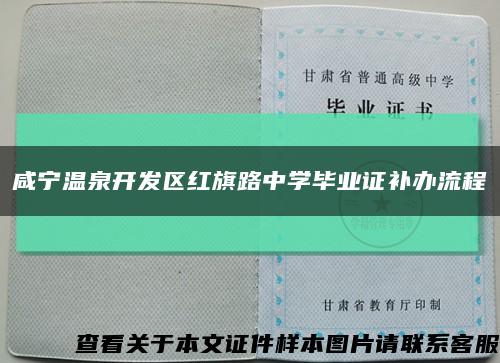 咸宁温泉开发区红旗路中学毕业证补办流程缩略图