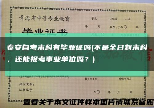 泰安自考本科有毕业证吗(不是全日制本科，还能报考事业单位吗？)缩略图