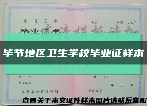 毕节地区卫生学校毕业证样本缩略图