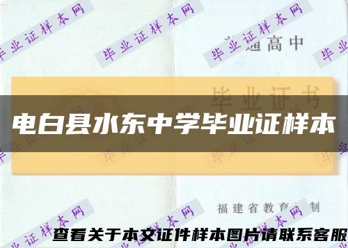 电白县水东中学毕业证样本缩略图