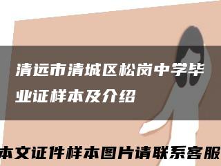 清远市清城区松岗中学毕业证样本及介绍缩略图