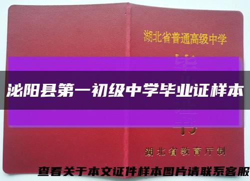 泌阳县第一初级中学毕业证样本缩略图