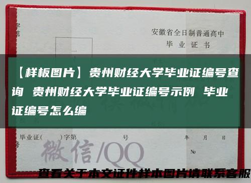 【样板图片】贵州财经大学毕业证编号查询 贵州财经大学毕业证编号示例 毕业证编号怎么编缩略图